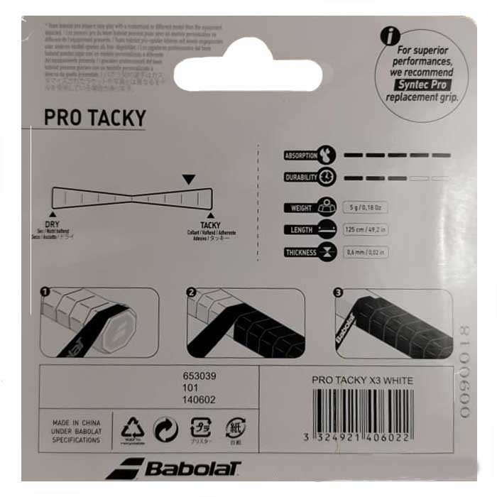 اور گریپ راکت تنیس بابولات مدل Pro Tacky بسته 3 عددی