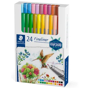 روان‌نویس 0.3 میلی‌متری  استدلر مدل Triplus Fineliner کد 334C24-C بسته 24 عدی