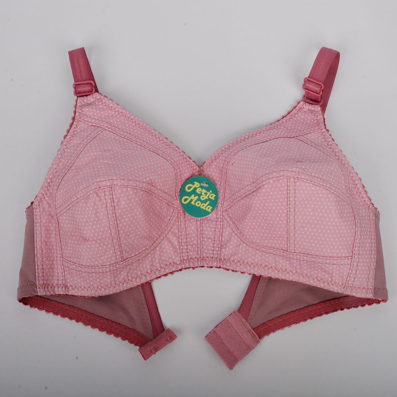 سوتین زنانه پرجامدا مدل 355011427 نخی خالدار رنگ کالباسی