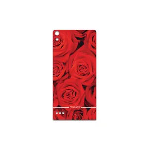 MAHOOT Red-Flower Cover Sticker for Huawei Ascend P6