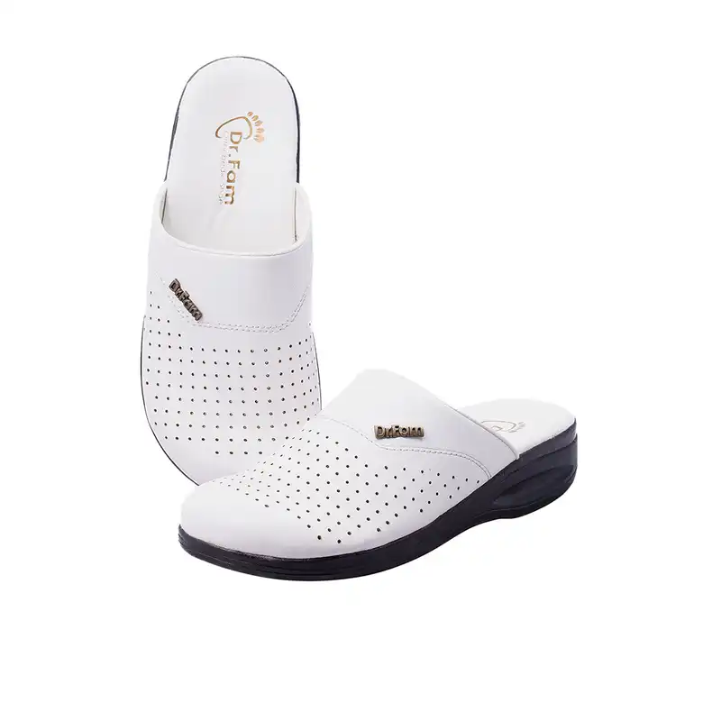 صندل زنانه دکترفام مدل پرستاری رنگ سفید