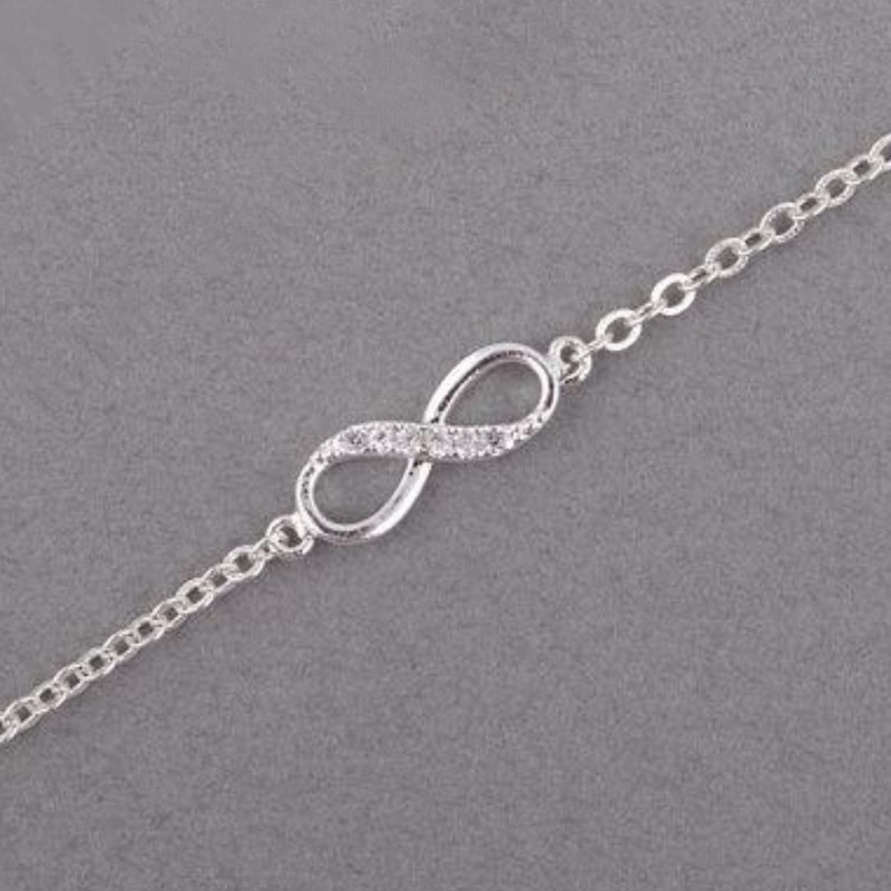 پابند نقره زنانه مدل بینهایت 01