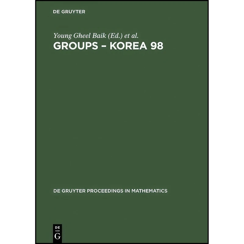 کتاب Groups - Korea 98  اثر جمعي از نويسندگان انتشارات De Gruyter