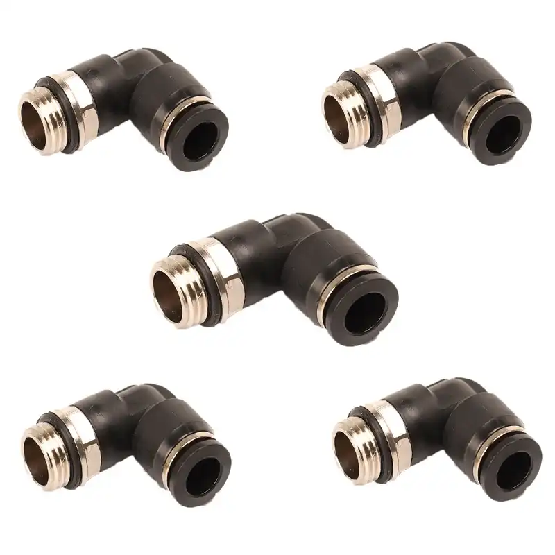 رابط اتصال پنوماتیک مدل زانویی کد PL1/8-6 بسته 5 عددی