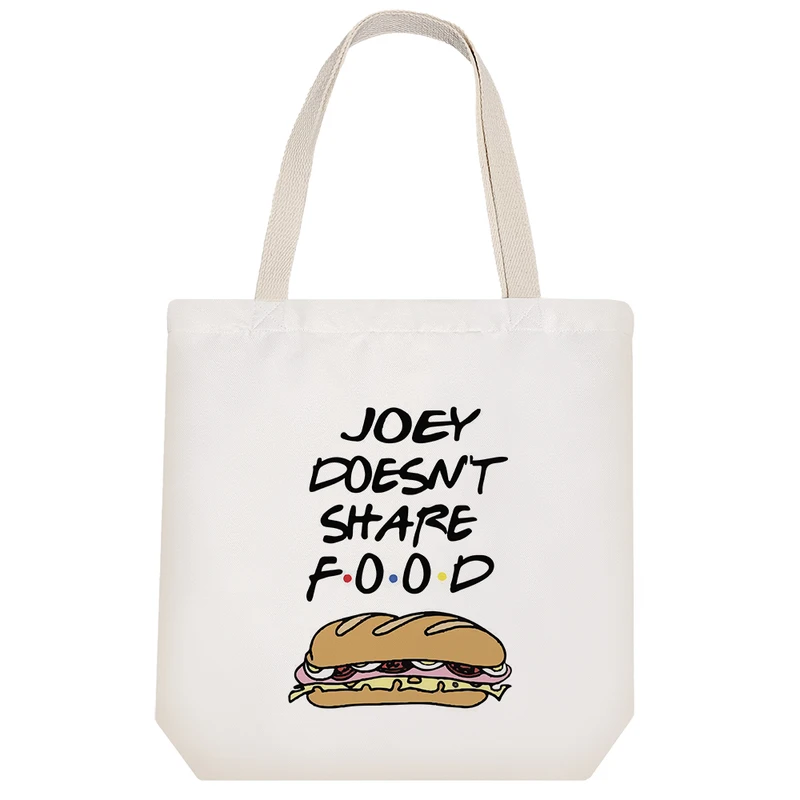 ساک خرید پارچه ای خندالو طرح Joey Doesn’t Share Food! مدل توت بگ کد 6983
