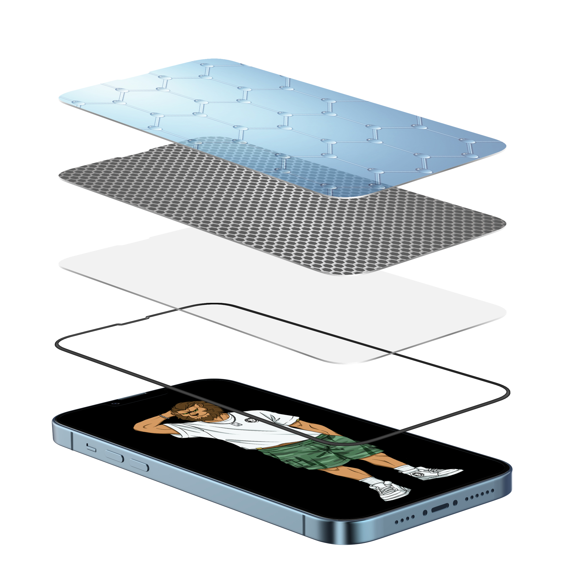 محافظ صفحه نمایش گرین مدل Silicone-Plus مناسب برای گوشی موبایل اپل iPhone 13 / IPhone 13 Pro