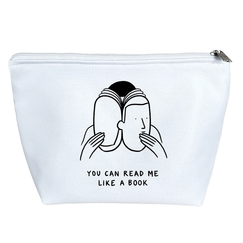 کیف لوازم آرایش دخترانه خندالو مدل مرا مثل کتاب بخوان کد 5212