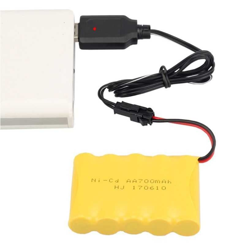 شارژر باتری ماشین کنترلی مدل 6 ولت کد 6v_USb_SM  به همراه سوکت SM دو پین