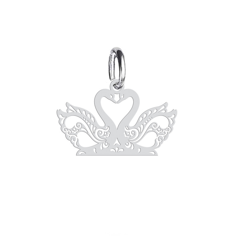 آویز گردنبند نقره هایکا طرح قو مدل n.ha 364