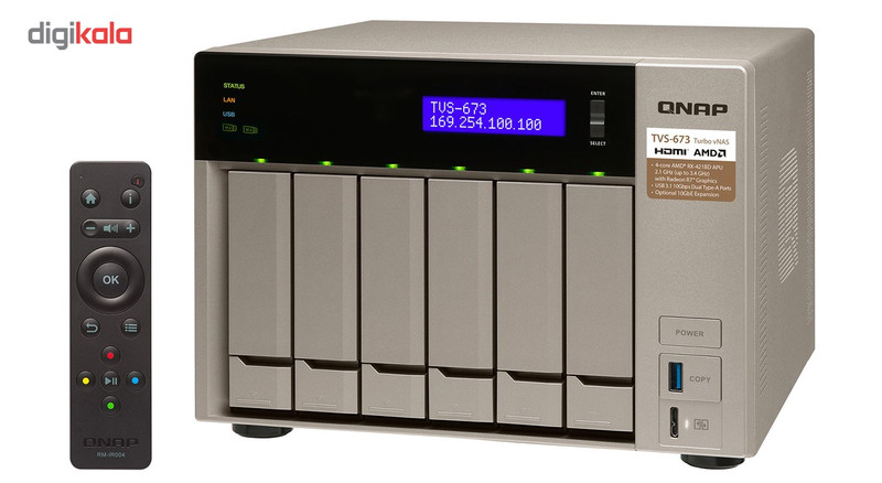 ذخیره ساز تحت شبکه کیونپ مدل TVS-673-8G بدون دیسک