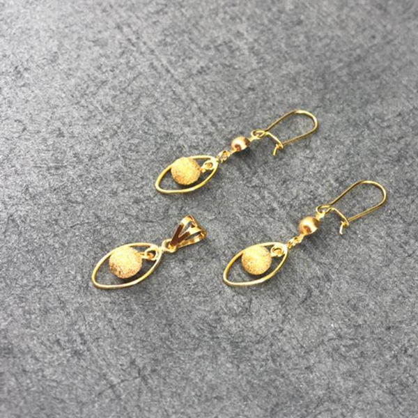 نیم ست طلا 18 عیار زنانه دوست خوب مدل dk1018