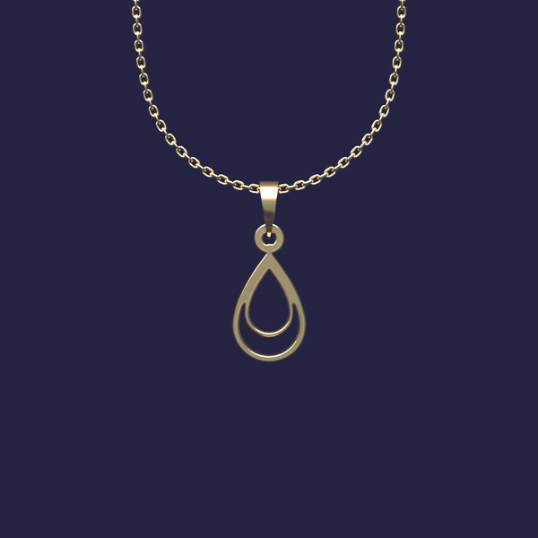 گردنبند طلا 18 عیار زنانه مدوپد مدل هندسی کد Z2-1-1267