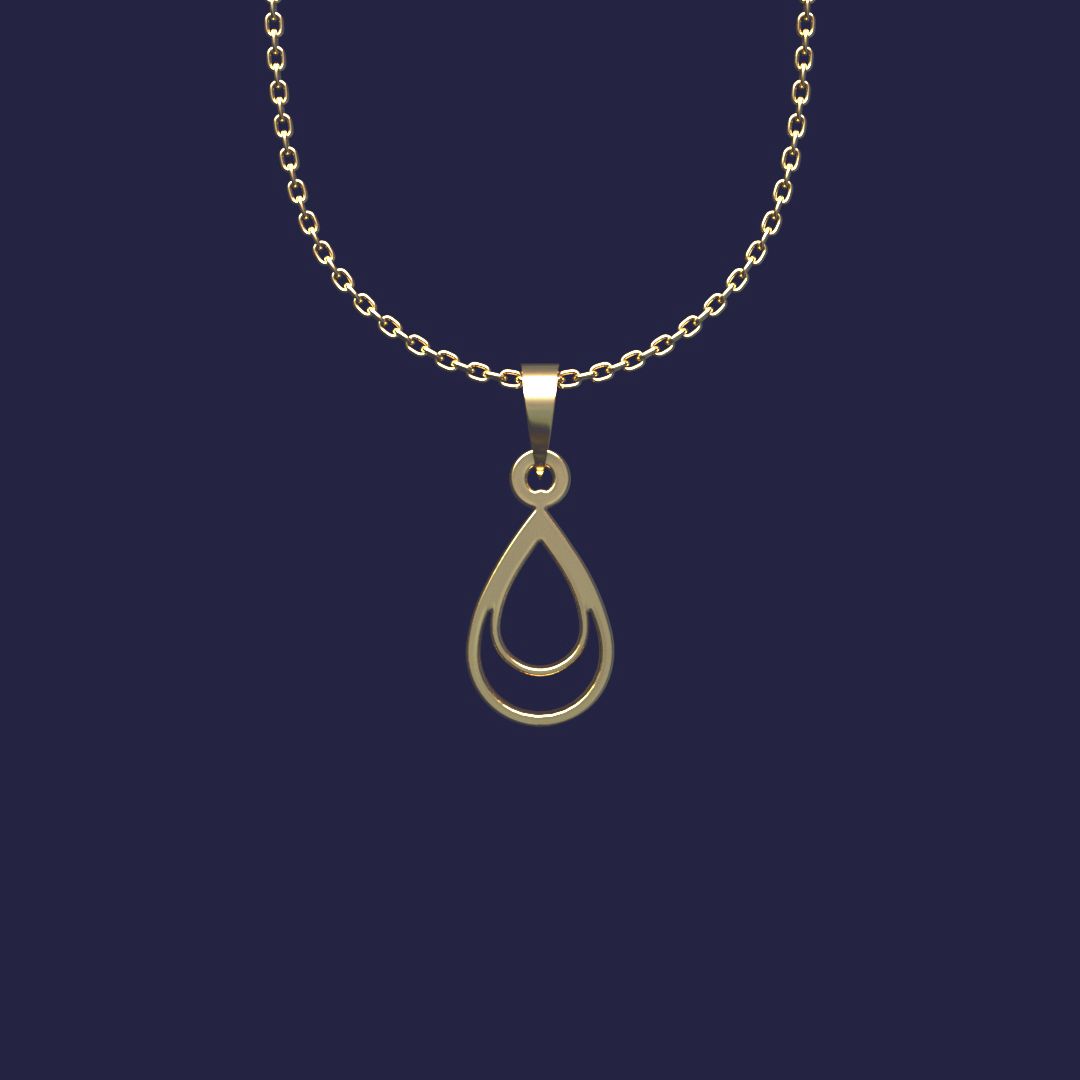 گردنبند طلا 18 عیار زنانه مدوپد مدل هندسی کد Z2-1-1267 -  - 1