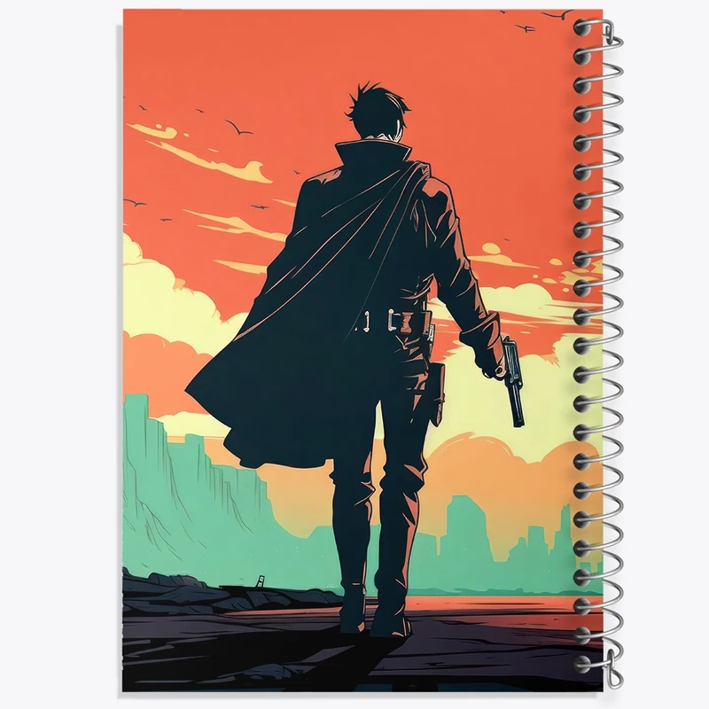 دفتر ژورنال نویسی 50 برگ خندالو مدل نقطه ای طرح کابوی (Cowboy) کد F2672