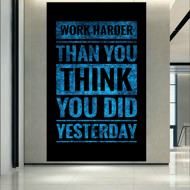 تابلو بوم طرح انگیزشی مدل Work Harder کد AR3740