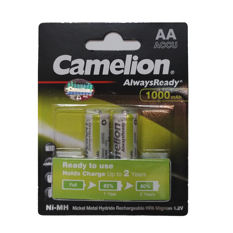 باتری قلمی قابل شارژ کملیون مدل 1000 بسته دو عددی