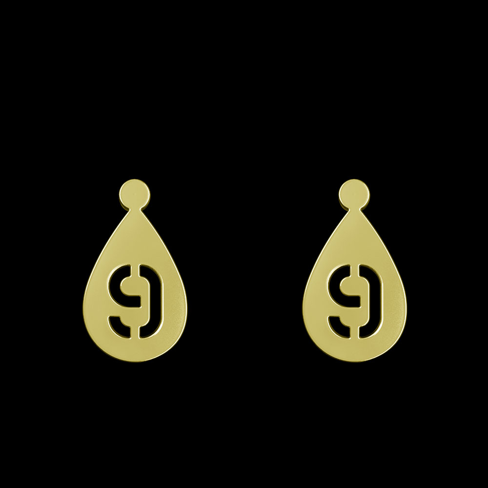 گوشواره طلا 18 عیار زنانه مدوپد مدل عدد 9 کد GA1-12282