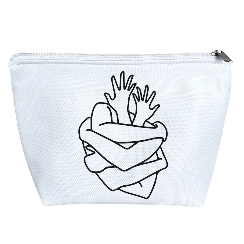 کیف لوازم آرایش دخترانه خندالو مدل قلب دست ها کد 6592