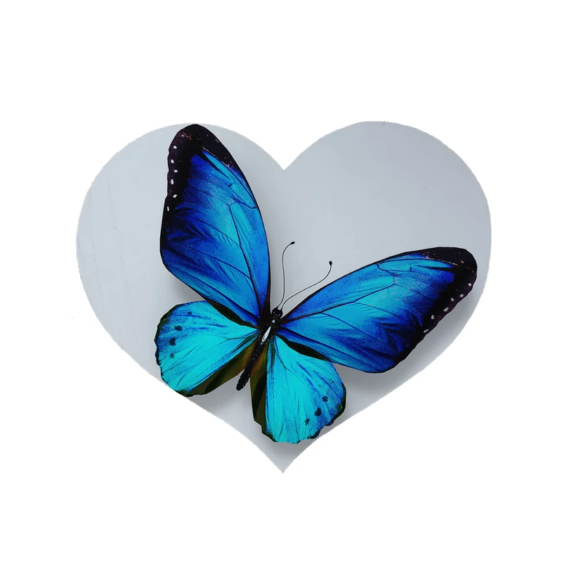 پادری مدل قلب طرح پروانه کد 9014 سایز 90x90 سانتی متر