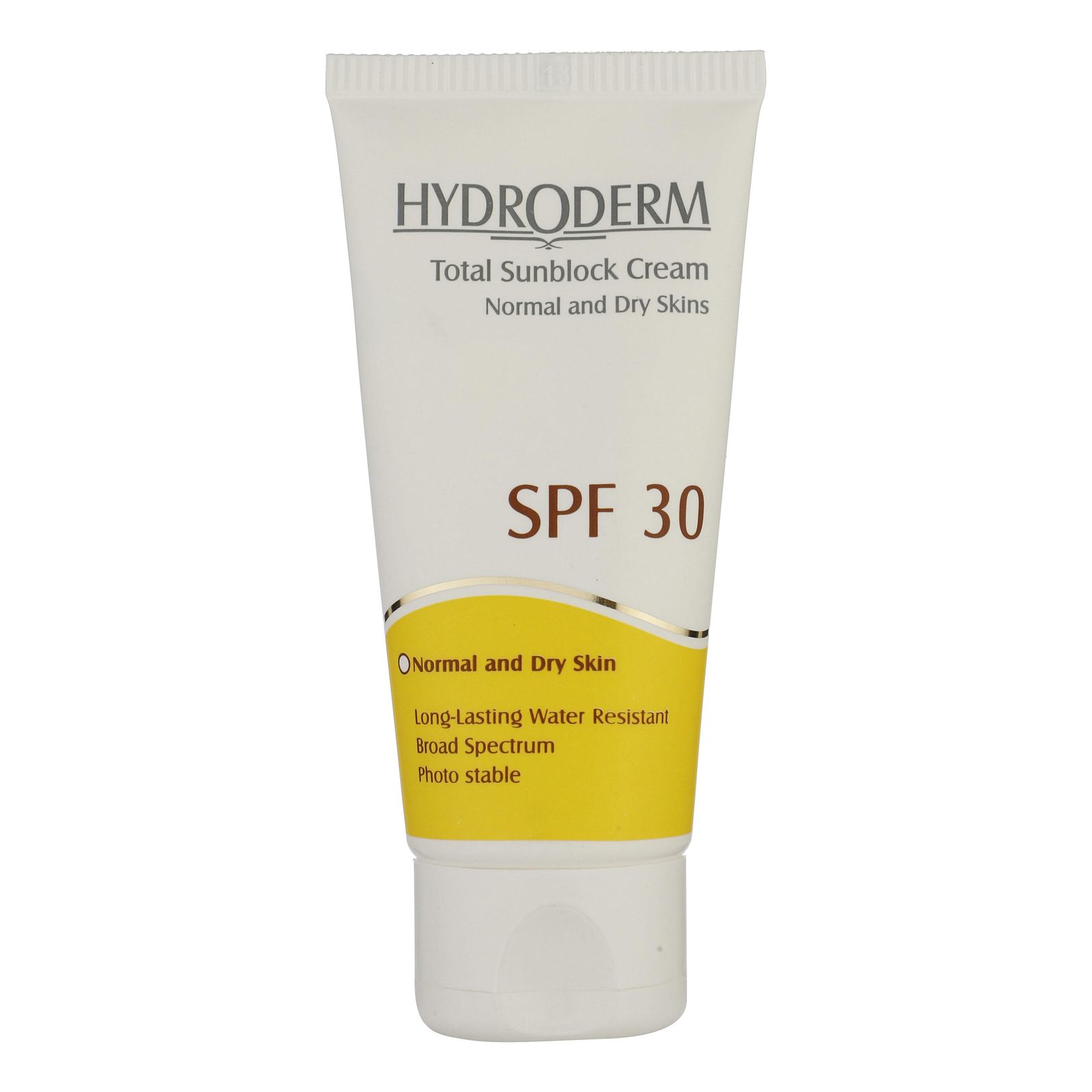 کرم ضد آفتاب بی رنگ هیدرودرم SPF30 مناسب پوست های نرمال و خشک حجم 50 میلی لیتر -  - 1