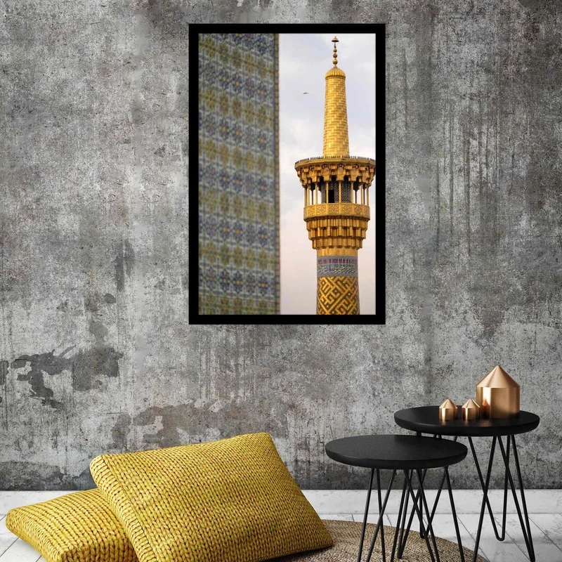 تابلو بکلیت طرح مناره و گلدسته حرم امام رضا (ع) مدل B-bu2607