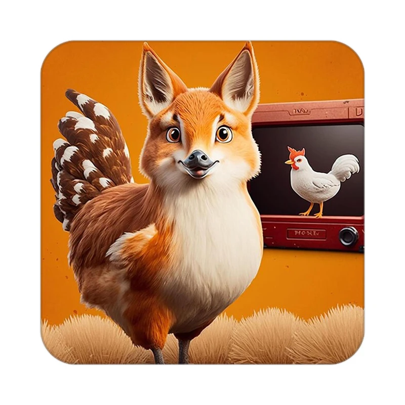 زیر لیوانی کاکتی طرح حیوانات کارتونی مدل mp27548