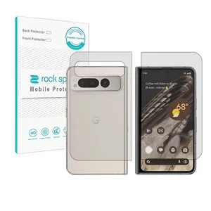 Rockspace HyGEL model transparent screen protector suitable for Google Pixel fold mobile phones along with the back of the phone