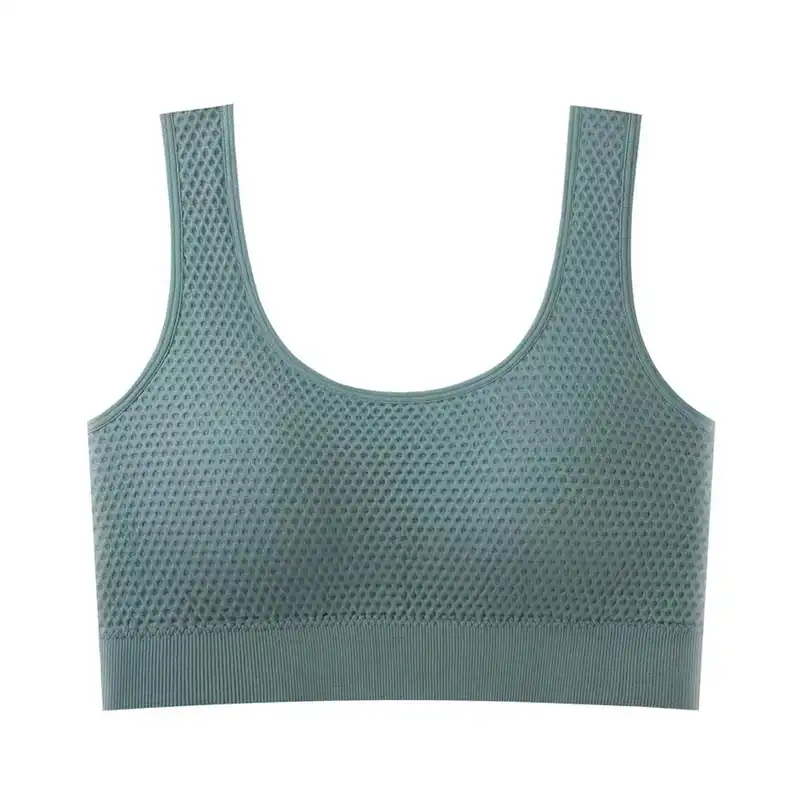 نیم تنه ورزشی زنانه مدل زنبوری رنگ سبز
