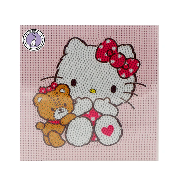 بازی آموزشی باکیدز مدل نقاشی الماسی طرح هلو کیتی و عروسک