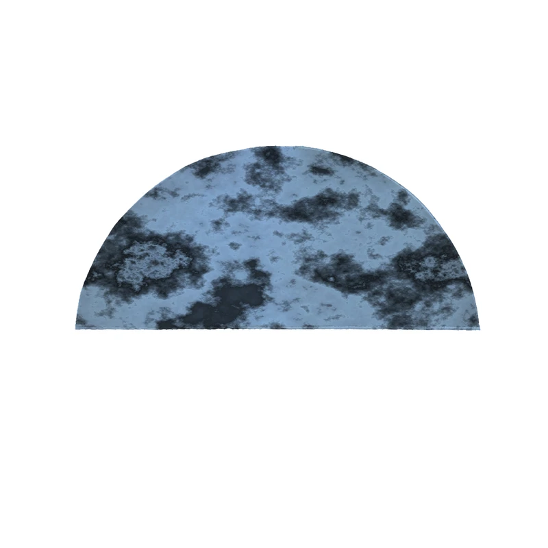 پادری مدل نیم دایره طرح آبرنگی کد 9073 سایز 90×45 سانتی متر