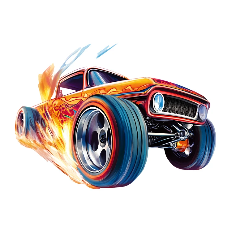 استیکر پارچه و لباس پاد آفرین مدل ماشین اسپرت کد S5569