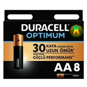 باتری قلمی دوراسل مدل ALKALINE OPTIMUM 1.5V XRAY بسته هشت عددی