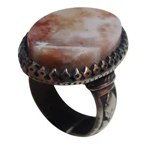 انگشتر نقره مردانه مدل شجر کوارتز دار کد SKP116290