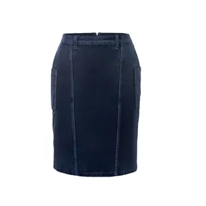 دامن زنانه اسمارا مدل IAN 335555 کوتاه مخمل کبریتی