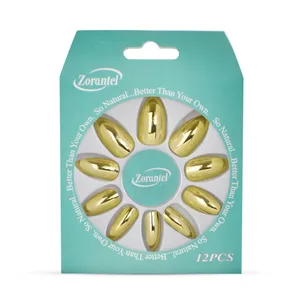 ناخن مصنوعی زورانتل مدل Shiny-Gld بسته 12 عددی