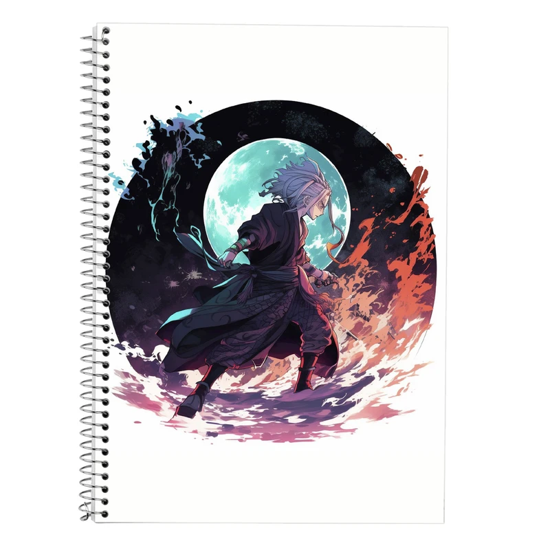 دفتر زبان 50 برگ مدوپد مدل سه خط طرح Demon Slayer کد DF10491