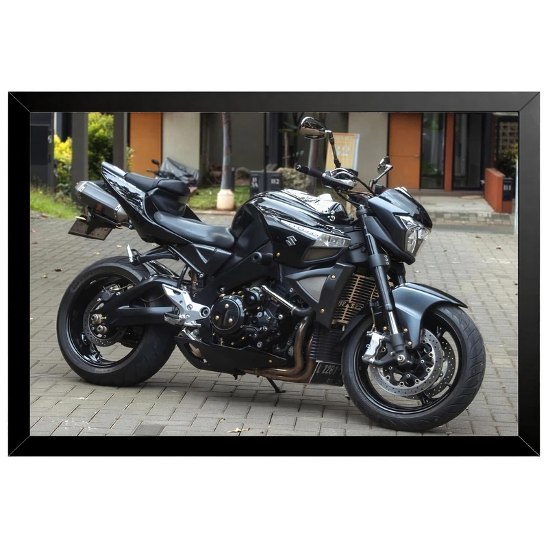 تابلو بکلیت طرح موتور سنگین سوزوکی SUZUKI B-KING 1400 مدل b-po1582 فریم مشکی