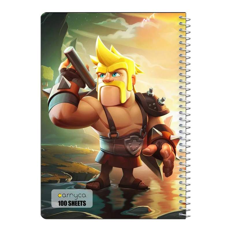دفتر مشق 100 برگ سیمی کارنیکا طرح کلش اف کلنز Clash of Clans کد 47017