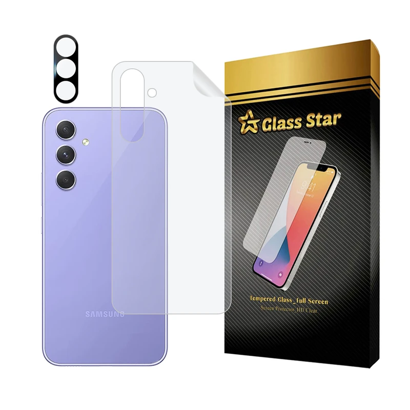 محافظ پشت گوشی گلس استار مدل MTBFULG مناسب برای گوشی موبایل سامسونگ Galaxy A54 به همراه محافظ لنز