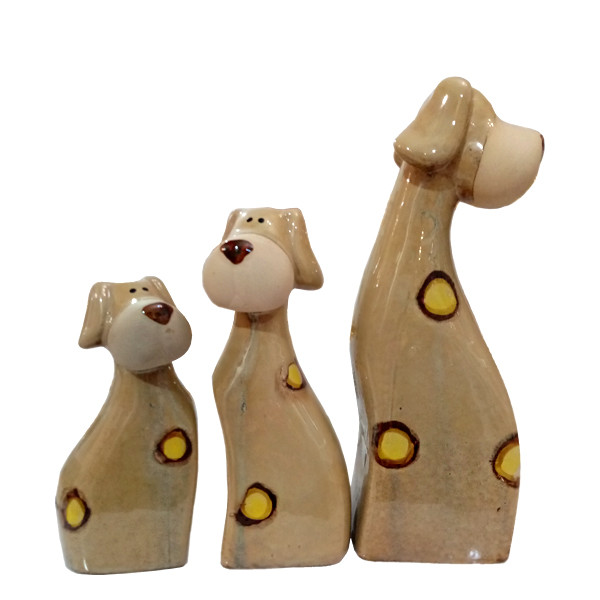 مجسمه مدل خانواده سگ مجموعه 3 عددی
