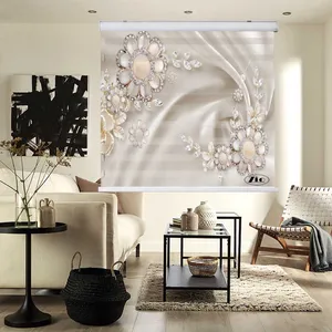 پرده زبرا زیو کد 3D1290 سایز 150x150 سانتی متر