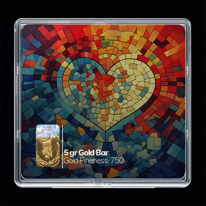 سکه گرمی طلا 18 عیار مدوپد مدل قلب کد SG10697 