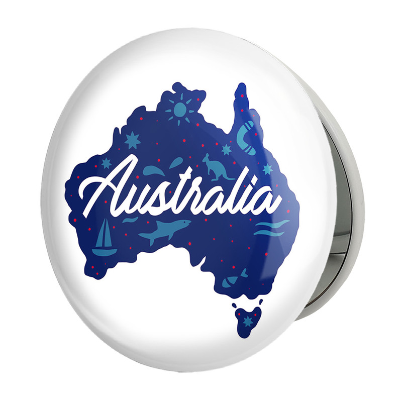 آینه جیبی خندالو طرح پرچم استرالیا مدل تاشو کد 20628 