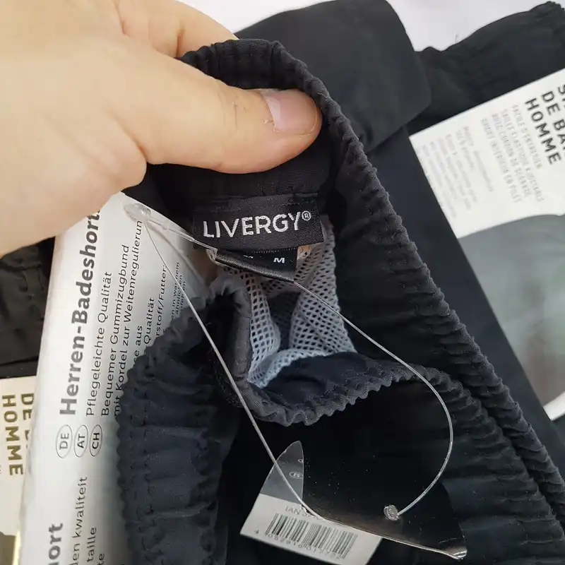 مایو مردانه لیورجی مدل ساحلی کد Simple2023Blk رنگ مشکی