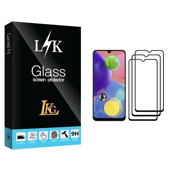 محافظ صفحه نمایش ال کا جی مدل LK Glass مناسب برای گوشی موبایل سامسونگ Galaxy A70s بسته سه عددی
