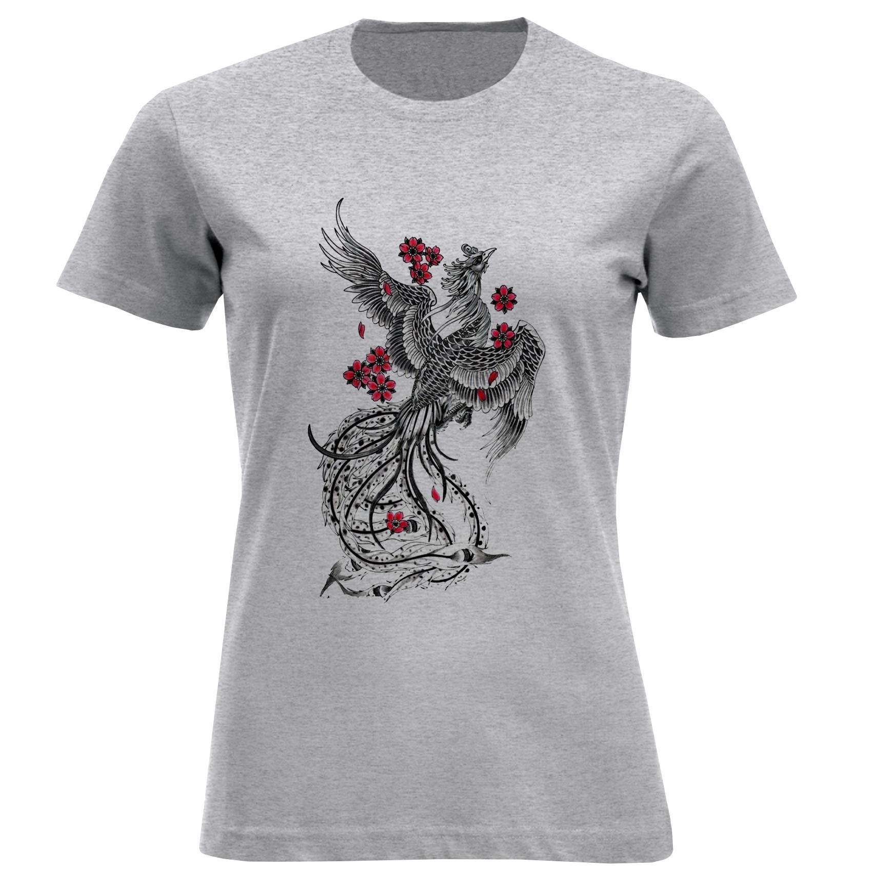 تی شرت آستین کوتاه زنانه مدل اژدها پرنده D850