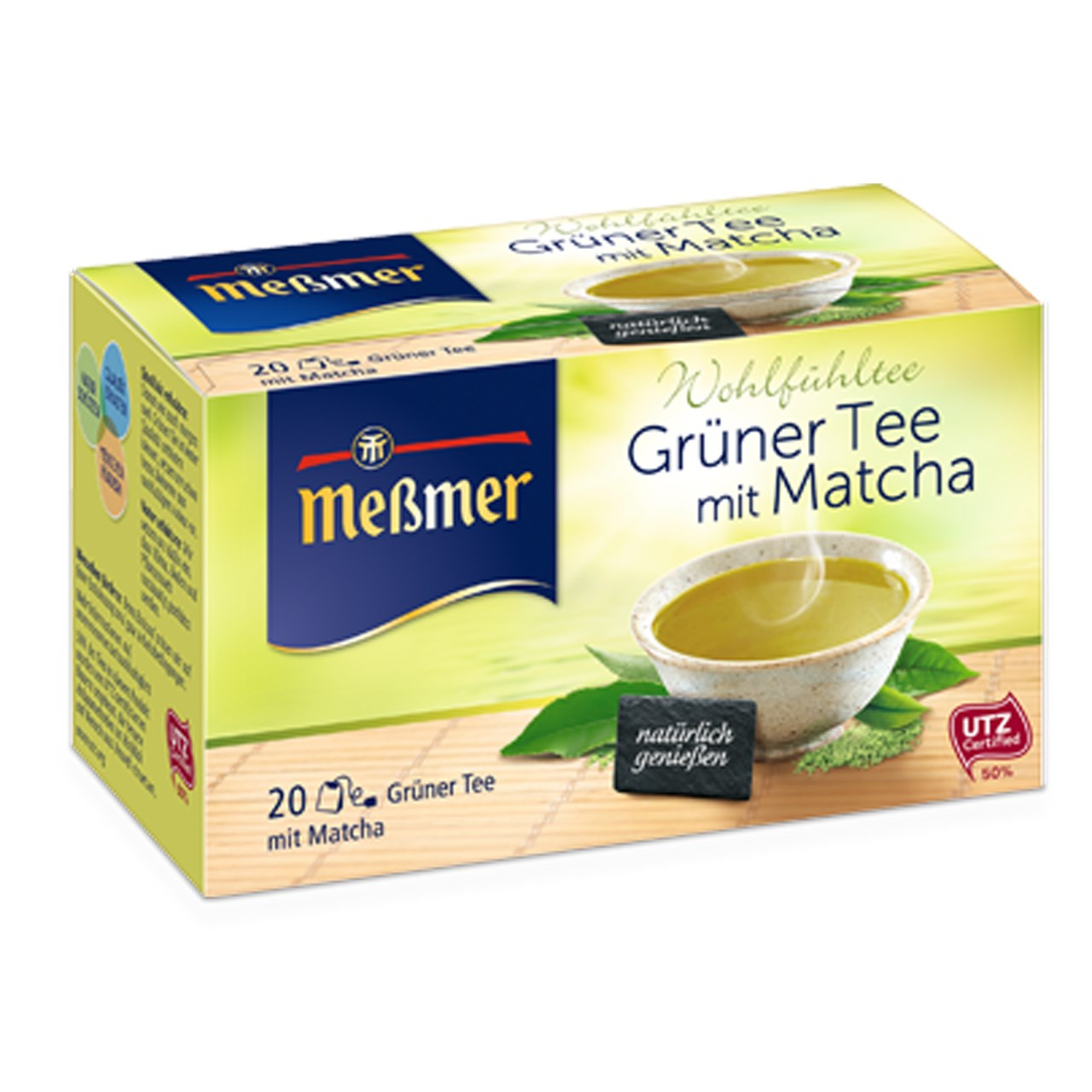 بسته دمنوش گیاهی چای سبز ماچا مسمر مدل Gruner Tee Mit Matcha