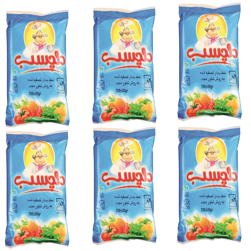 نمک دلچسب - 700 گرم بسته 6 عددی