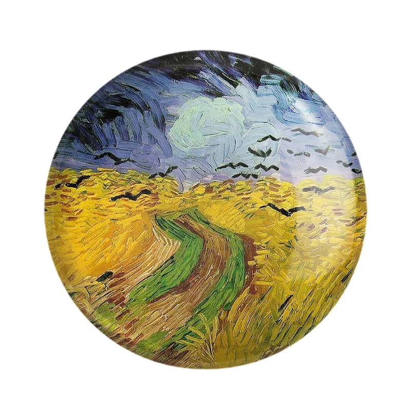 مگنت خندالو مدل نقاشی گندم زار با کلاغ ها اثر ونسان ونگوگ کد 25461