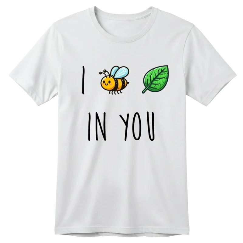 تی‌شرت آستین کوتاه بچگانه مدل زنبور و برگ کد v1 